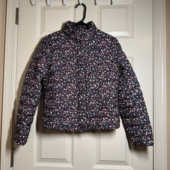 Polo by Ralph Lauren Floral Kids Puffer Jacket - Black and Pink - Picture 1 of 10